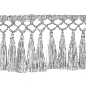 Frangia argento annodata a mano