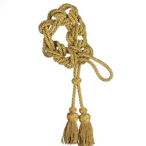 Cingolo fiocco doppio nodo salomone frangia ritorta e passante