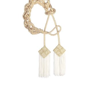 Cingolo lusso Giotto oro e avorio viscosa