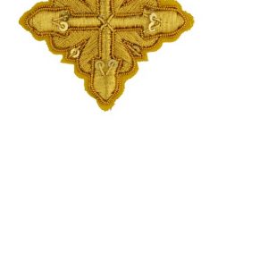 Croce ramino ricamata oro