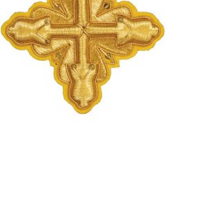 Croce ramino ricamata oro