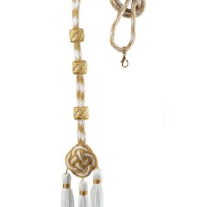 Cordoniera per croce pettorale, rosetta, tre fiocchetti e tre passanti